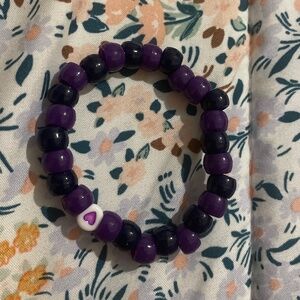 purple beaded bracelet
